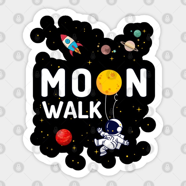 Moon Walk Sticker by Spatski